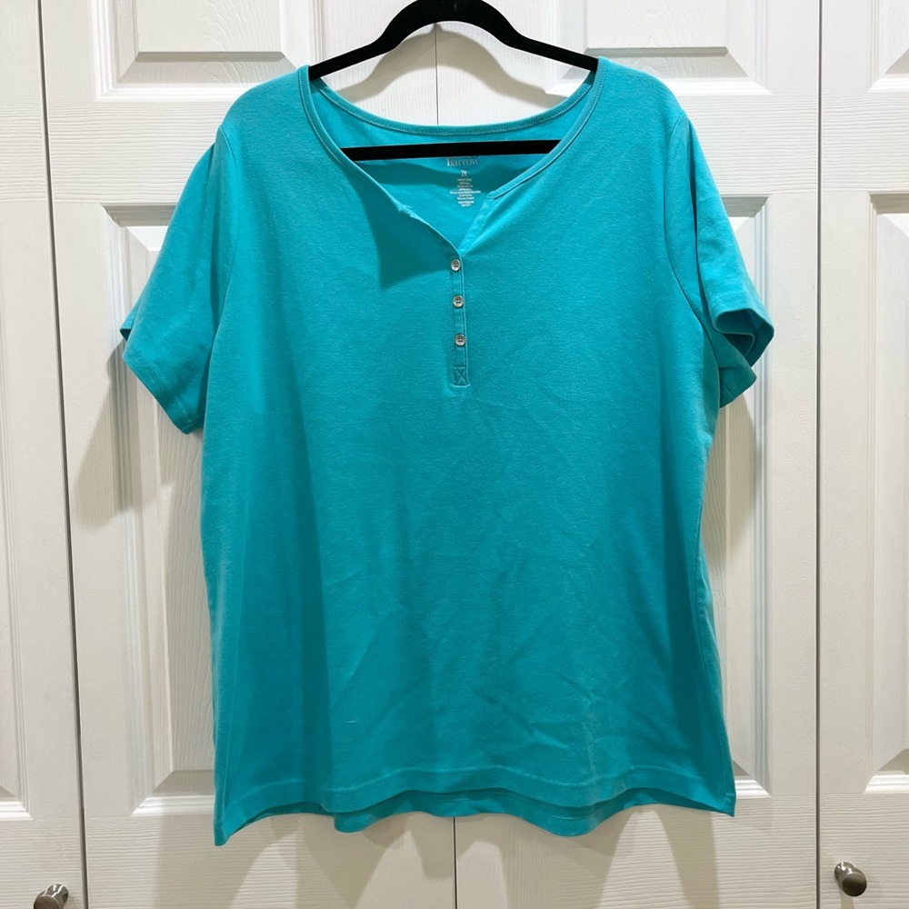 5 for $25! Croft & Barrow Teal T-shirt 2X